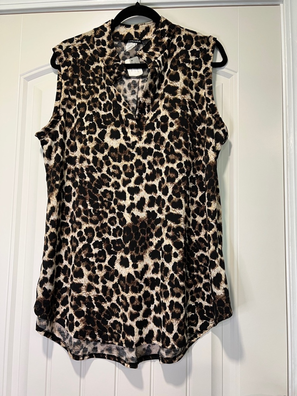 HEIMISH USA Leopard Print Sleeveless Camisole - Brown/Black/Cream